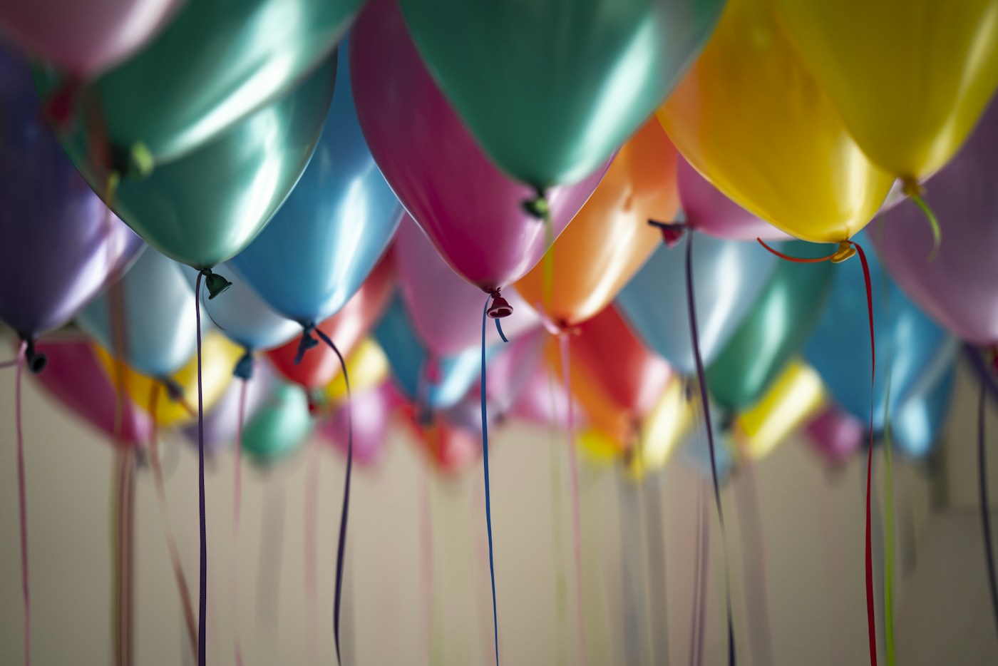 Colorful birthday balloons